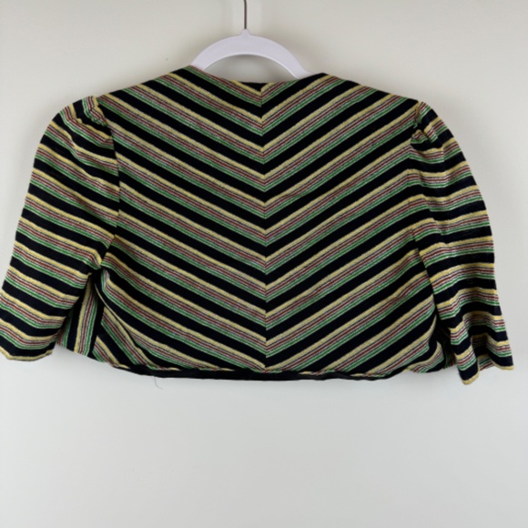 YOUNG INNOCENT BY ARPEJA Rare Vintage Crop Blazer Overlay Jacket / Size 5 Junior - Picture 6 of 9